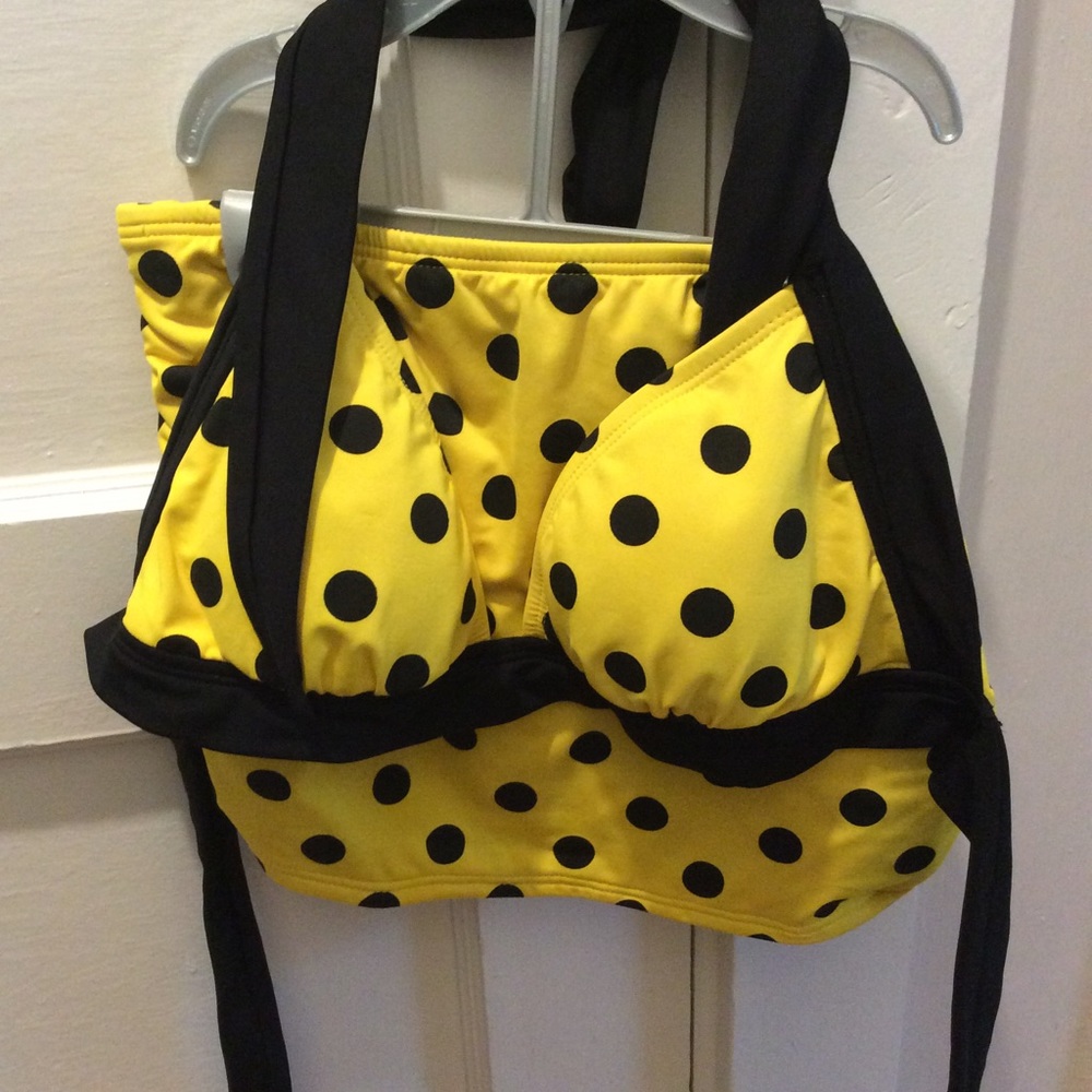 Girlhowdy 2-piece retro swimsuit sz 6 Yellow Black